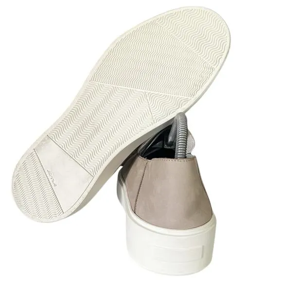 REISS Acer Nubuck Shoes Men Size 8 Slip-on Mushroom Loafers EU39