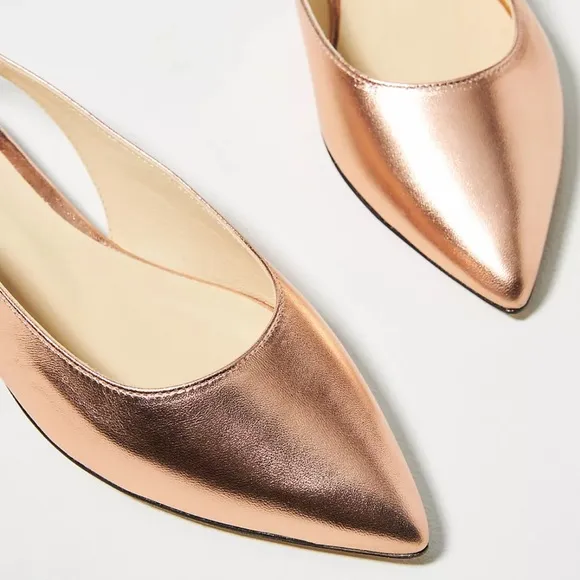 Repetto Paris x Free People Elsa Slingback 5 Rose Gold Soft Leather Ballet Flats