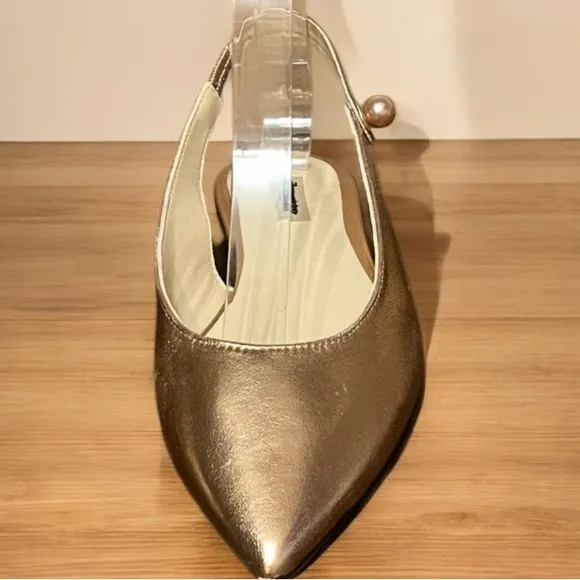Repetto Paris x Free People Elsa Slingback 5 Rose Gold Soft Leather Ballet Flats