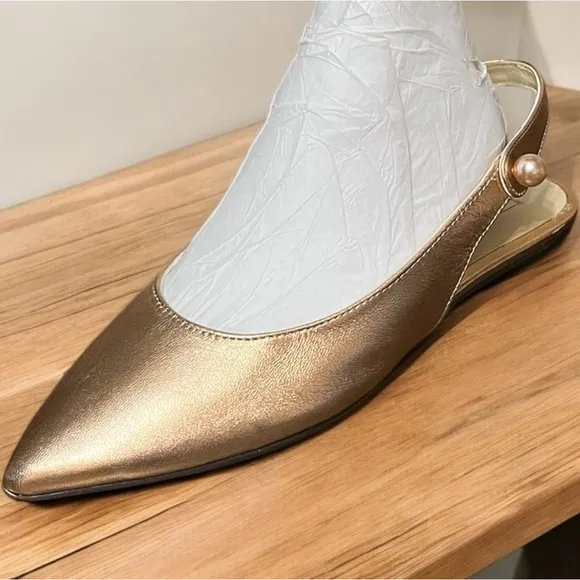 Repetto Paris x Free People Elsa Slingback 5 Rose Gold Soft Leather Ballet Flats