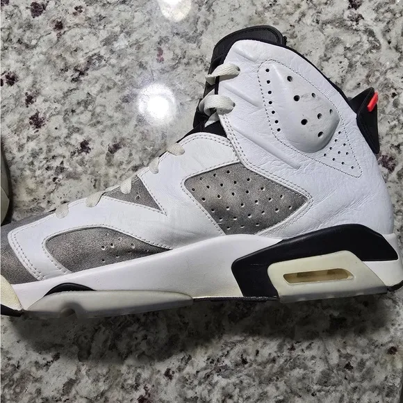 Retro Jordan Flight Sneakers with Red and Black Accents