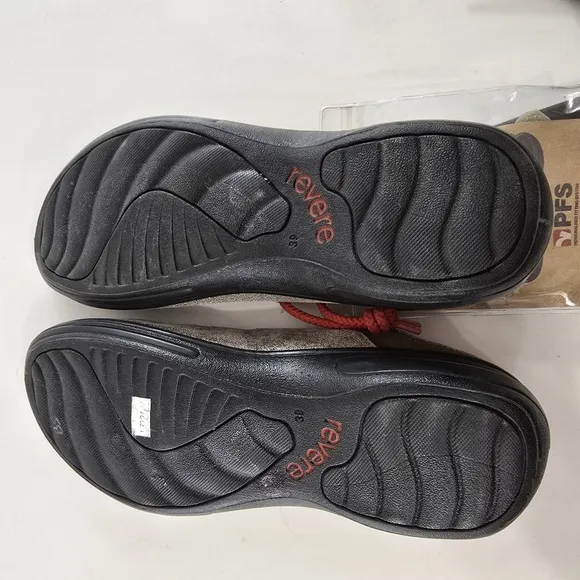 Revere Olympia Metallic Sandals Velcro Back Strap Strappy Leather NEW Size 39