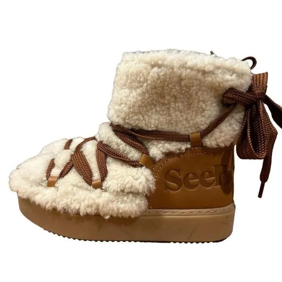 REVOLVE SEE BY CHLOÉ Charlee shearling ankle boots