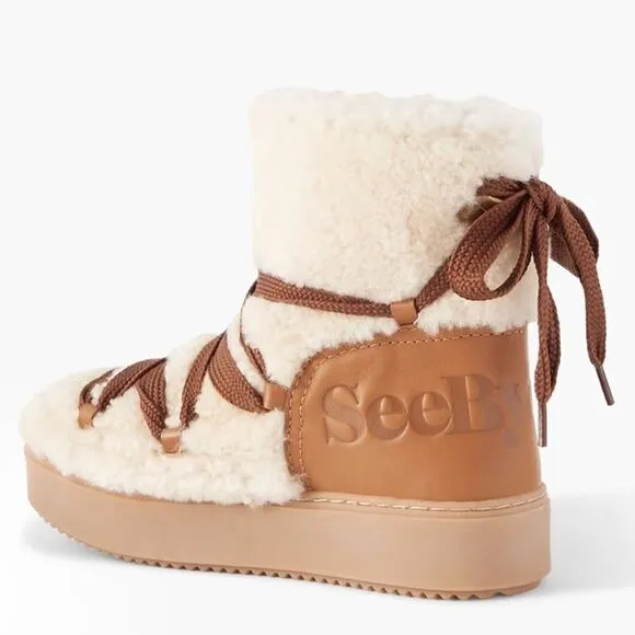 REVOLVE SEE BY CHLOÉ Charlee shearling ankle boots