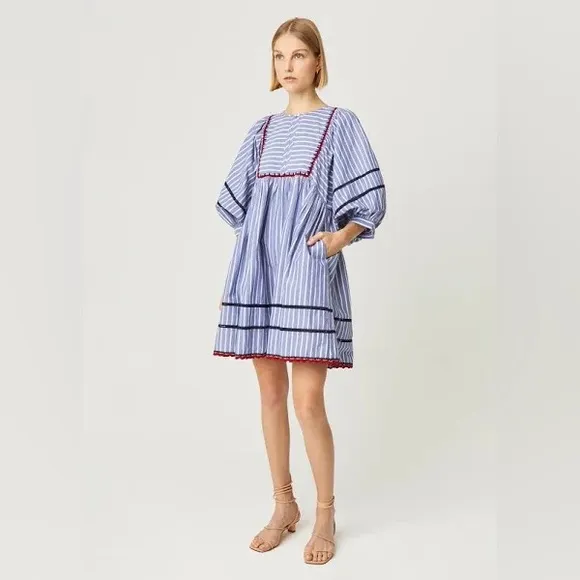 RHODE Women's Jaques Dress, Yacht Stripe