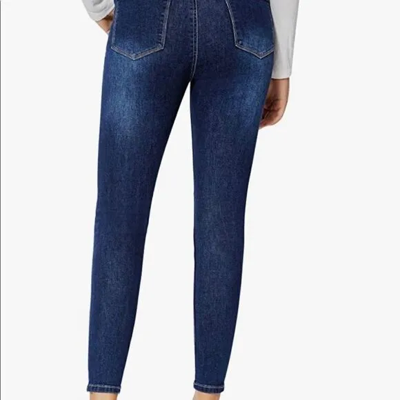 Ripped Skinny Jeans High Waist Distressed Stretchy
