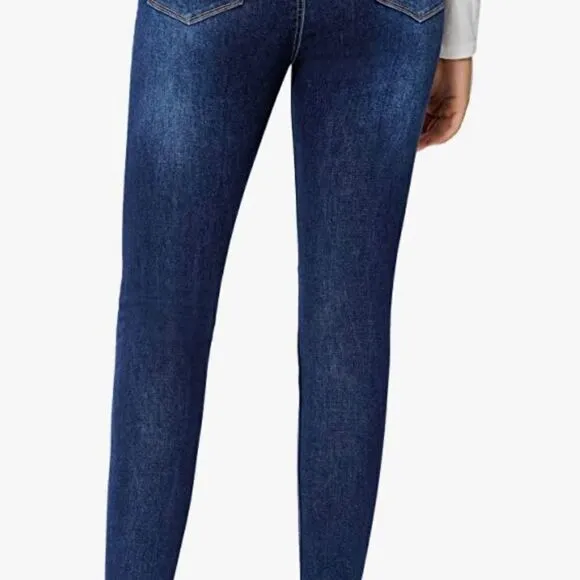 Ripped Skinny Jeans High Waist Distressed Stretchy