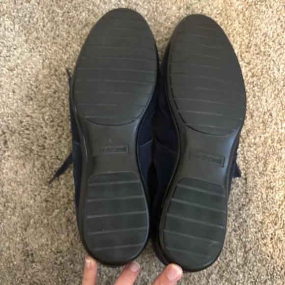 Roberto Cavalli Suede Navy Blue Casual Sneakers Size EU 43 US 9