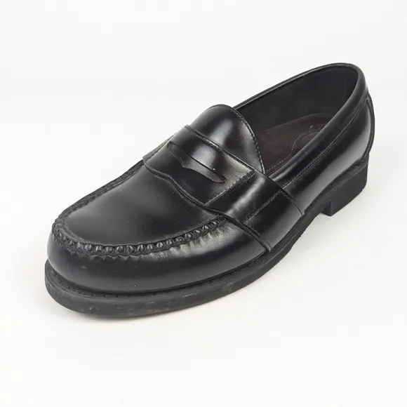 Rockport Black Logan Leather Penny Loafers Size 9