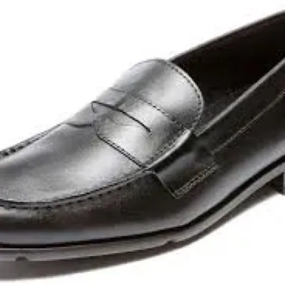 Rockport Black Logan Leather Penny Loafers Size 9