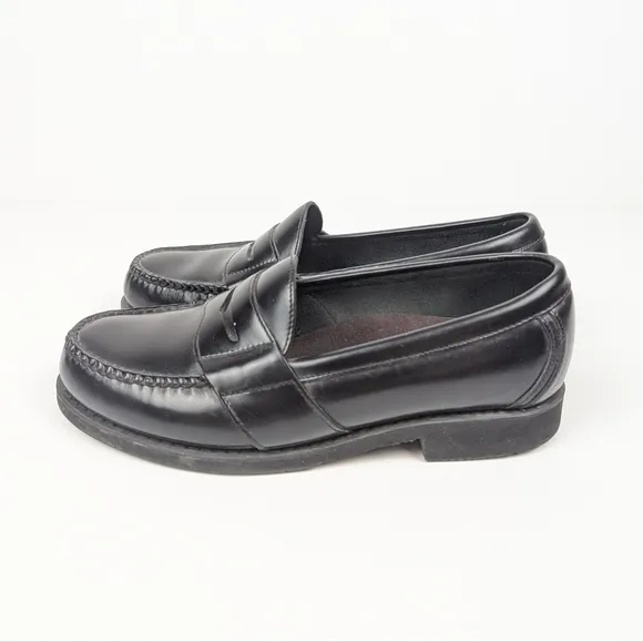 Rockport Black Logan Leather Penny Loafers Size 9