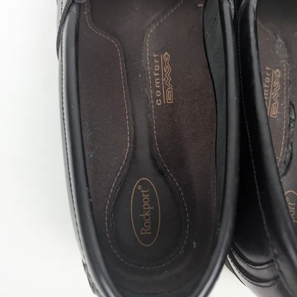Rockport Black Logan Leather Penny Loafers Size 9
