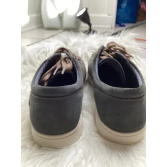 Rockport City Lites Olive Green Leather Suede Sneaker Loafers Lace Up 13 W NWOT