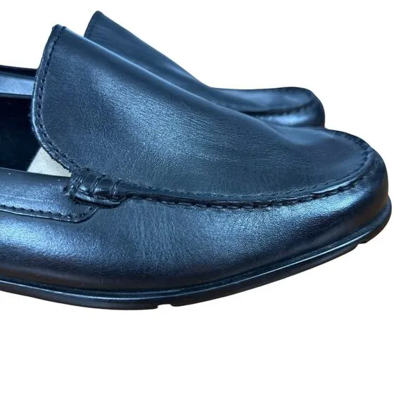 Rockport Classic Venetian Loafers Black Leather Lightweight Slip On Shoes 12 W