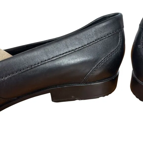 Rockport Classic Venetian Loafers Black Leather Lightweight Slip On Shoes 12 W