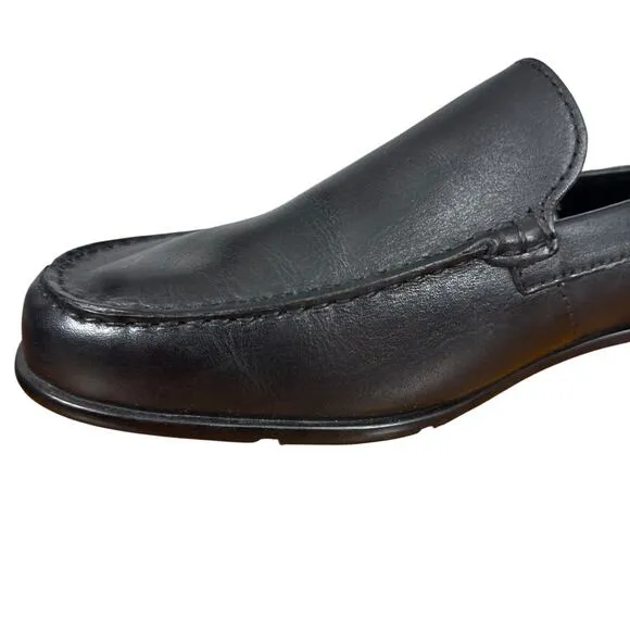 Rockport Classic Venetian Loafers Black Leather Lightweight Slip On Shoes 12 W