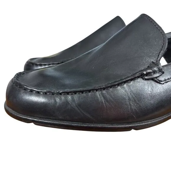 Rockport Classic Venetian Loafers Black Leather Lightweight Slip On Shoes 12 W