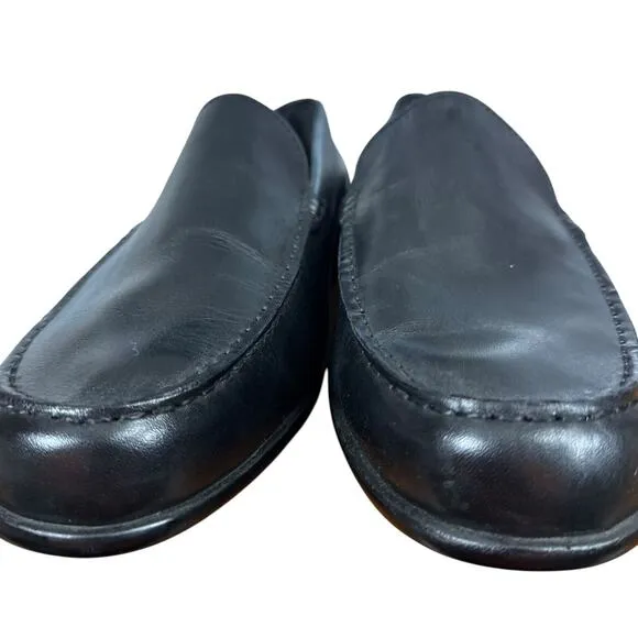 Rockport Classic Venetian Loafers Black Leather Lightweight Slip On Shoes 12 W
