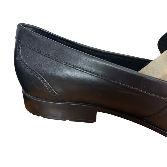 Rockport Classic Venetian Loafers Black Leather Lightweight Slip On Shoes 12 W