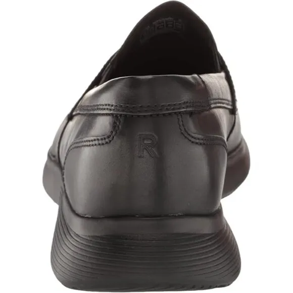 Rockport Men's Black Leather Loafers With Comfort Sole Black Size 9W Brand New