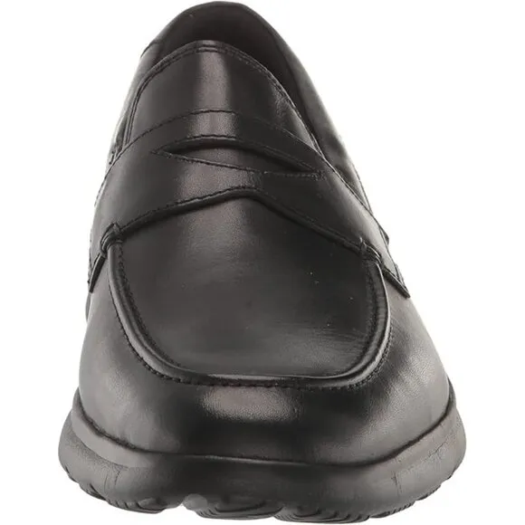 Rockport Men's Black Leather Loafers With Comfort Sole Black Size 9W Brand New