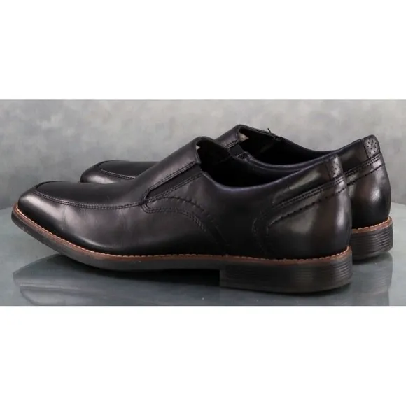 Rockport Men's Lightweight Slip On Dress Loafers Shoes Size 9 Leather Black