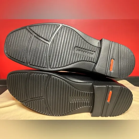 Rockport Walkability Black Leather Men’s Slip On Square Toe Loafers Size 11.5