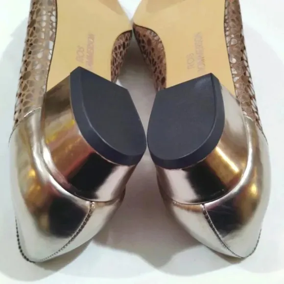 Ros Hommerson Ballet Flats Trisha Pewter Box 6.5N Narrow Metallic 6.5 With Box