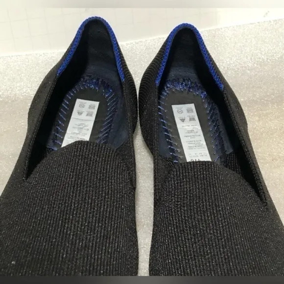 Rothy’s Black Knit Loafers Chic Slip On Ballet