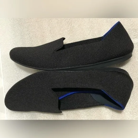 Rothy’s Black Knit Loafers Chic Slip On Ballet