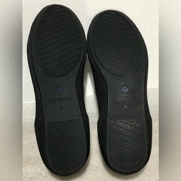 Rothy’s Black Knit Loafers Chic Slip On Ballet