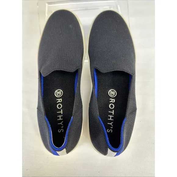 Rothy's Black Slip On Knit Casual Comfort Sneakers Size 10