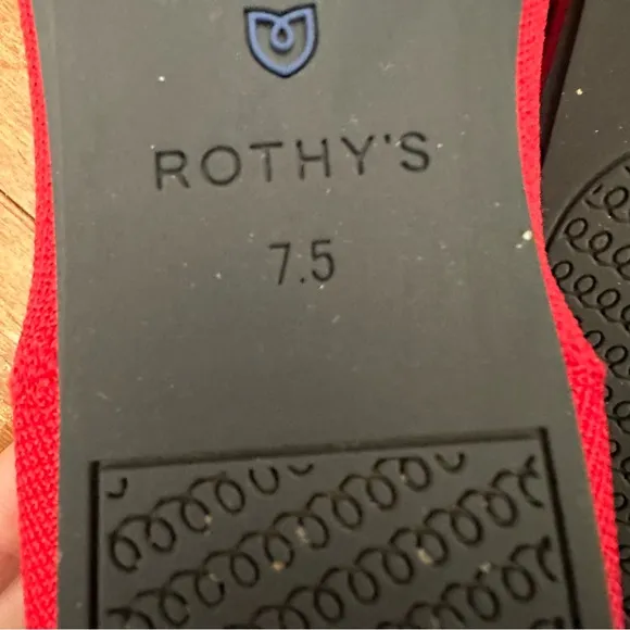 Rothy’s Cardinal Square Toe Flats Size 7.5