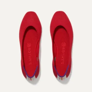 Rothy’s Cardinal Square Toe Flats Size 7.5