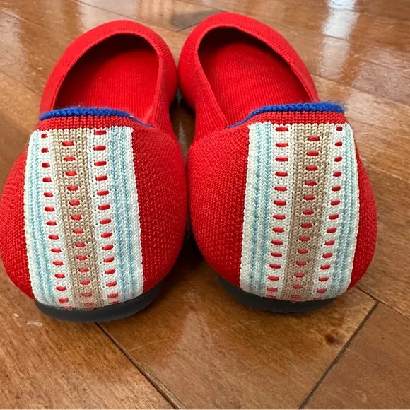 Rothy’s Cardinal Square Toe Flats Size 7.5