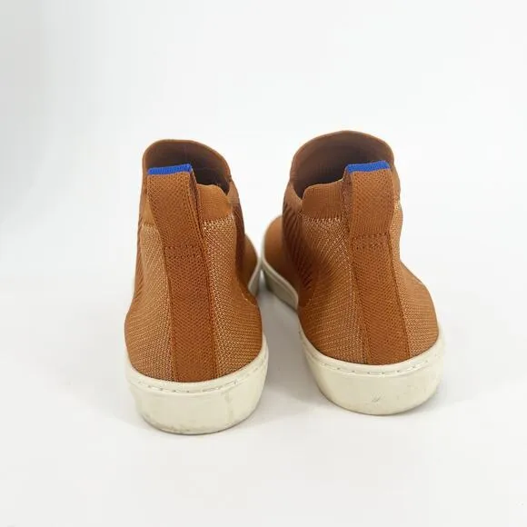 Rothy's Chelsea Ankle Boot Sneakers Fawn Knit Casual Size 8
