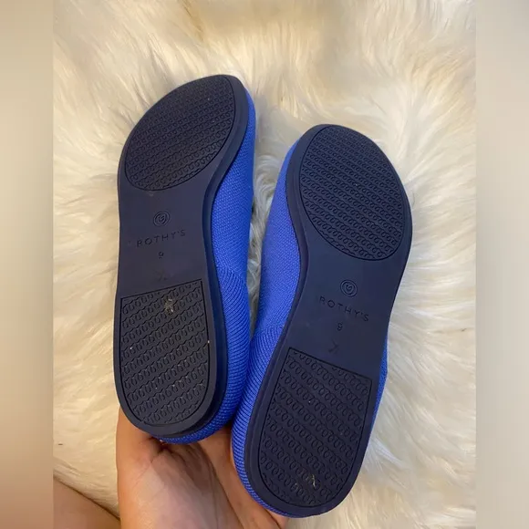Rothy’s Cornflower Blue Shoes Size 9 ballet flats slip on round