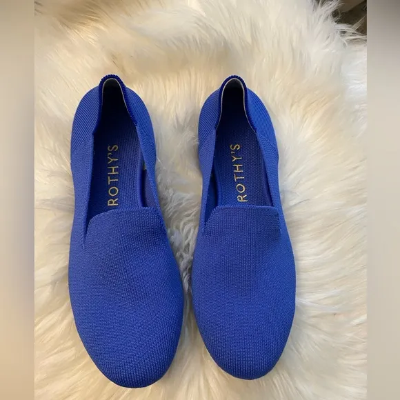 Rothy’s Cornflower Blue Shoes Size 9 ballet flats slip on round