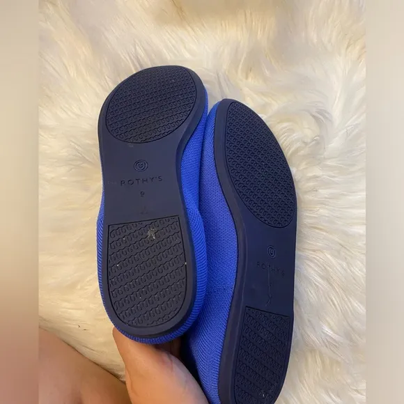 Rothy’s Cornflower Blue Shoes Size 9 ballet flats slip on round