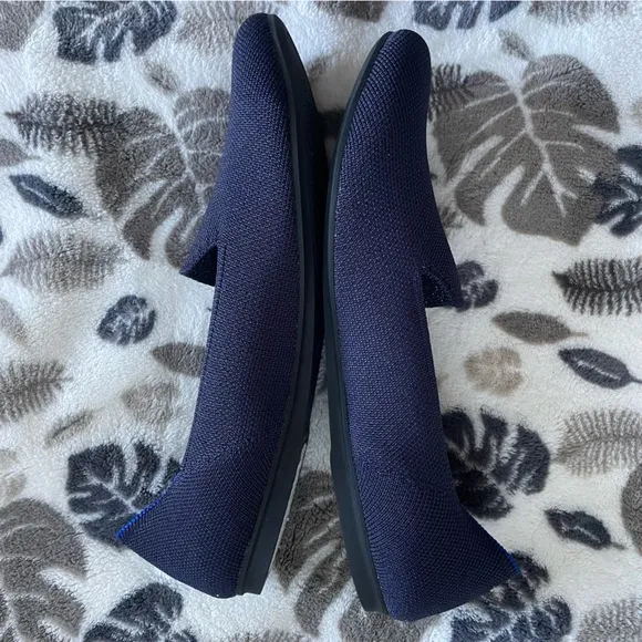 Rothy’s Gemini Loafers‎ Navy Blue Silver Sparkles Limited Edition Zodiac Flats