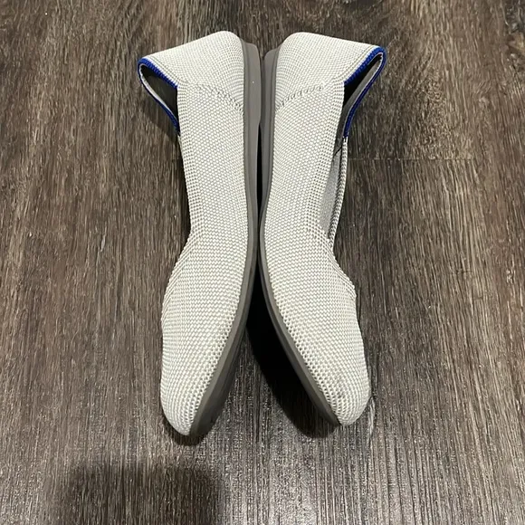 Rothys Gray Round Toe Knit Flats Size 5