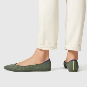 Rothy's NEW Pointed Toe Flats Safari Green