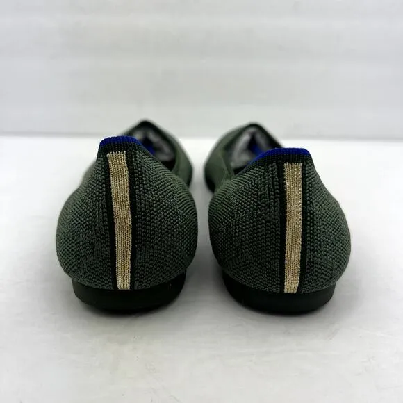 Rothy's NEW Pointed Toe Flats Safari Green