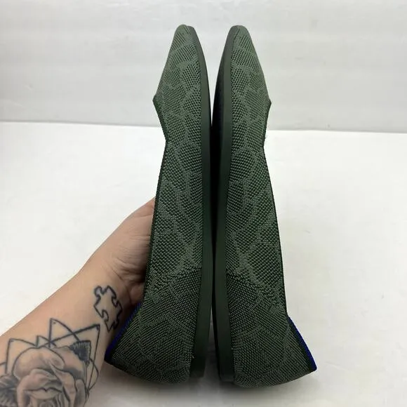 Rothy's NEW Pointed Toe Flats Safari Green