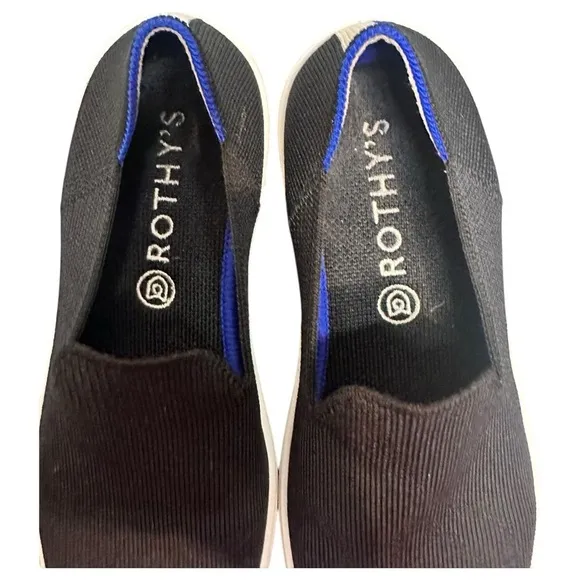 Rothy's Original Slip On Sneaker Womens Black Comfort Shoe, Sz 6