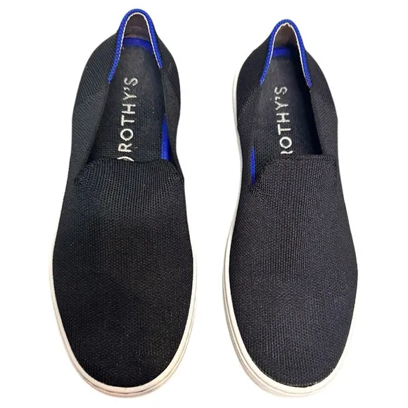 Rothy's Original Slip On Sneaker Womens Black Comfort Shoe, Sz 6