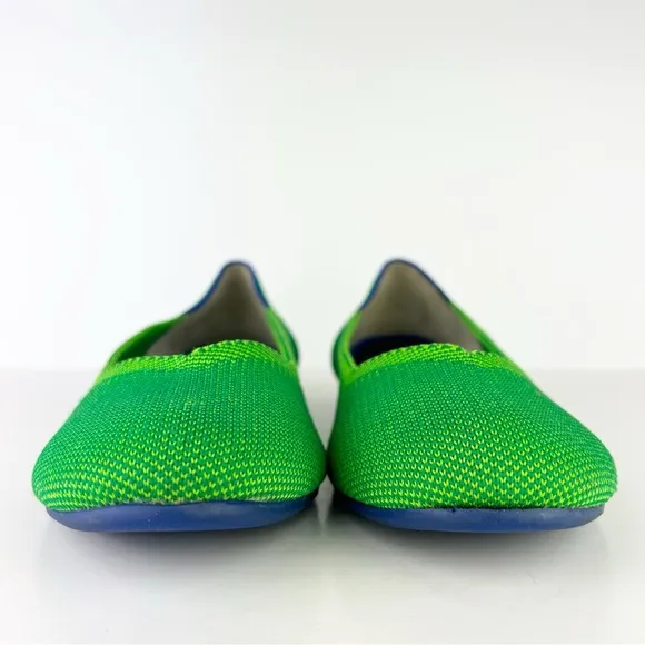 Rothy’s RARE RETIRED Kelly Green Jelly Bean Round Toe Loafers Flats