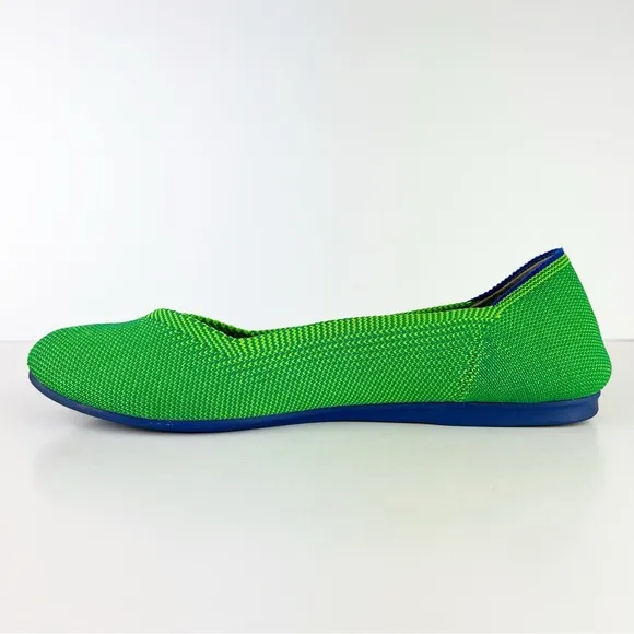 Rothy’s RARE RETIRED Kelly Green Jelly Bean Round Toe Loafers Flats