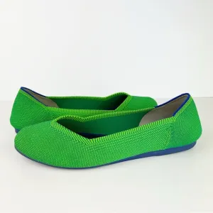 Rothy’s RARE RETIRED Kelly Green Jelly Bean Round Toe Loafers Flats