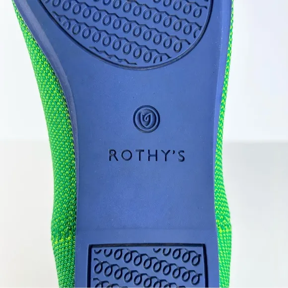 Rothy’s RARE RETIRED Kelly Green Jelly Bean Round Toe Loafers Flats